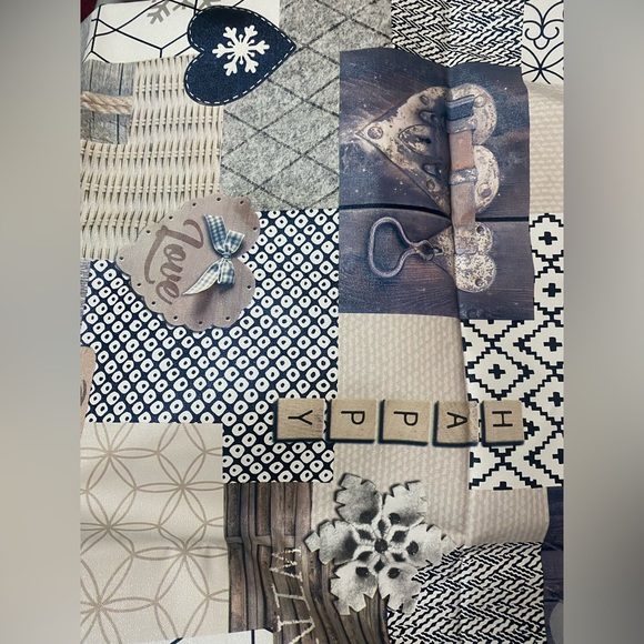 Rectangle Tablecloth Winter Keepsakes Collage Farmhouse Washable (54“ X 78”) - Picture 7 of 10